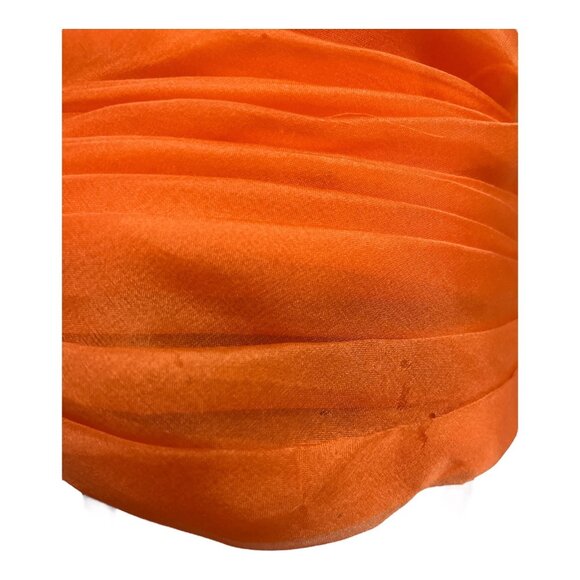 Vintage 1950s Mr. John Boutique Orange Chiffon Turban – Designer to the Stars main image 7